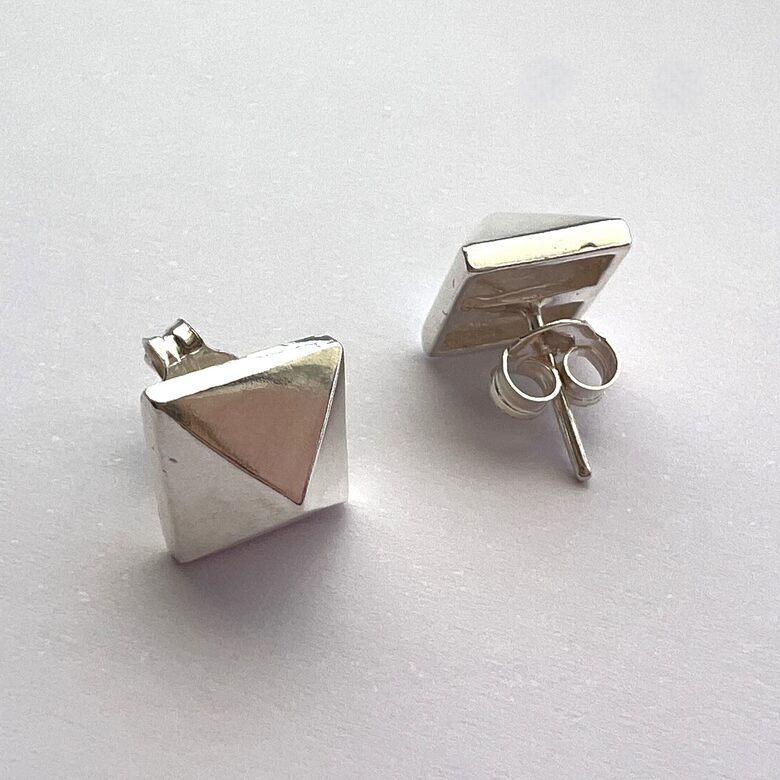 Silver Stud Earrings Tachuela